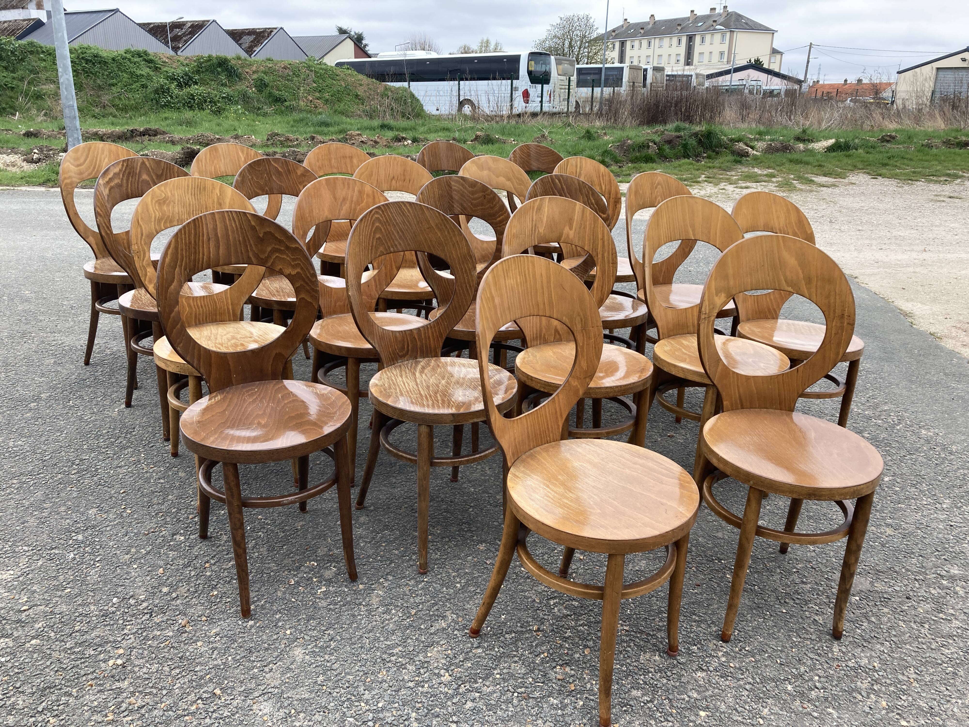 Set of 22 Baumann chairs model Seagull.