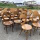 Set of 22 Baumann chairs model Seagull.