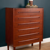 Retro 1960s danish teak mid century chest of drawers