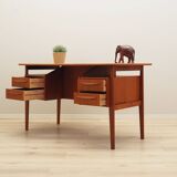 Teak desk, Danish design, 1970s, designer: Gunnar Nielsen, manufacturer: Tibergaard