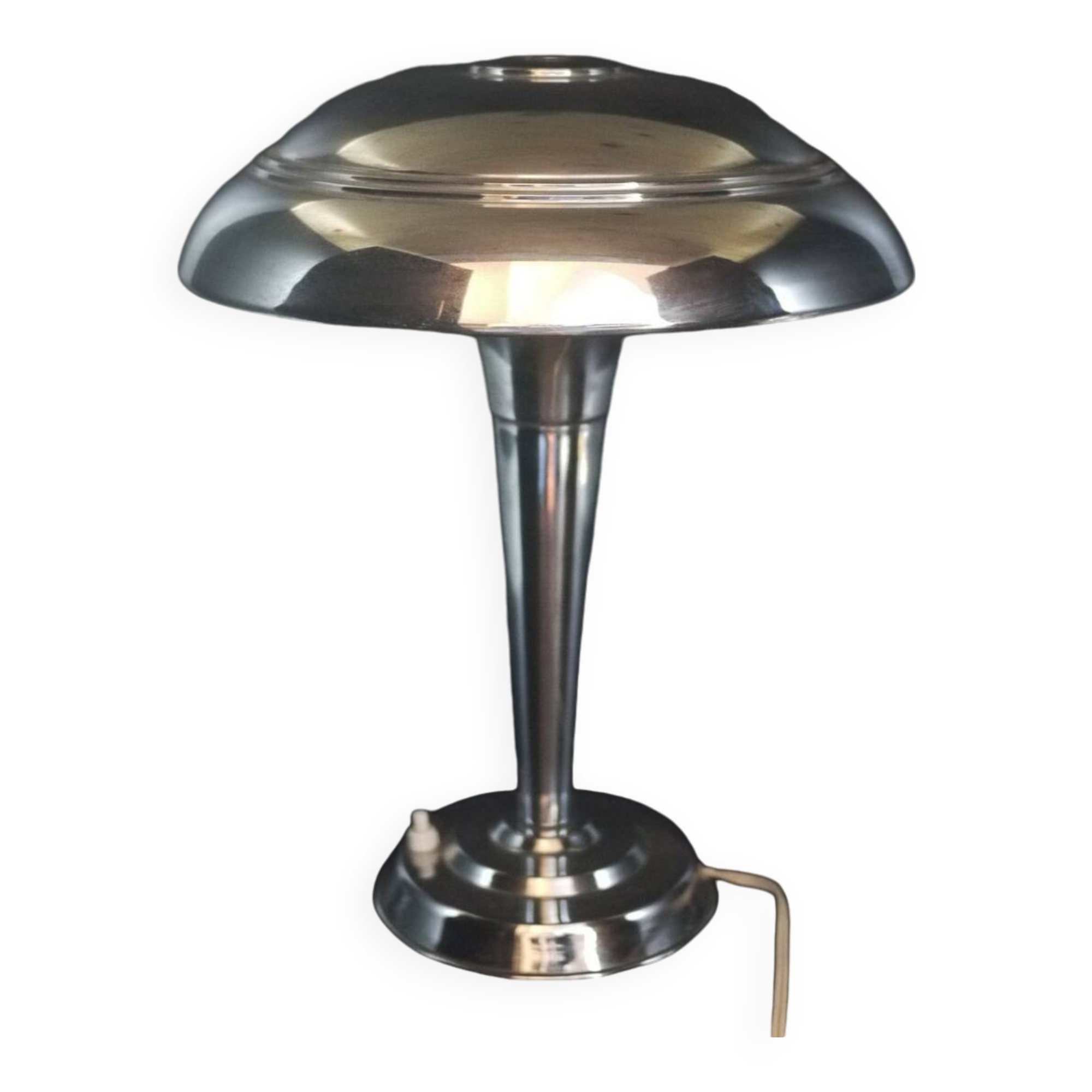 Lampe champignon en chrome Art Déco