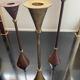 Trio of vintage brass and copper candle holders
