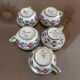 Set of 5 cups and 5 under cups Henriot Quimper