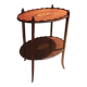 English 2-tier mahogany pedestal table
