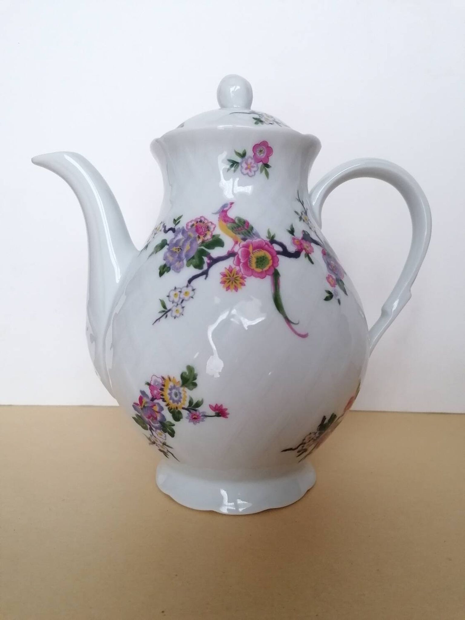 Bernardaud coffee service Limoges birds flowers