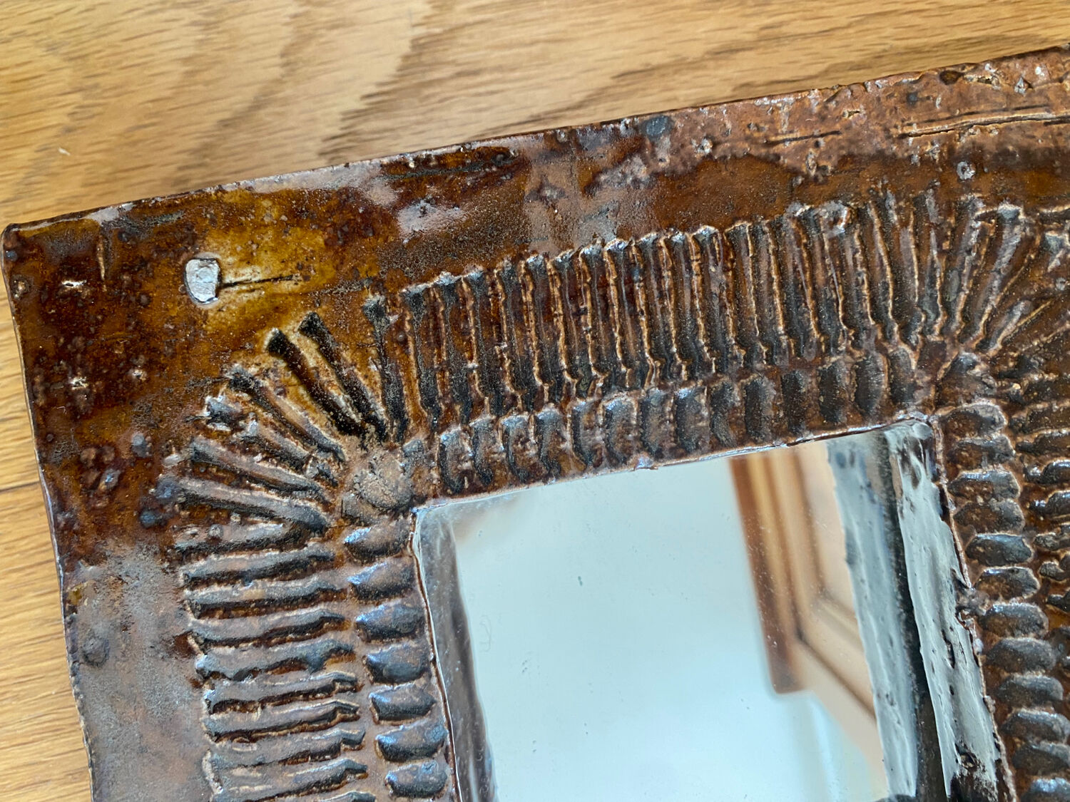 Ceramic mirror Barbara Delfosse La Borne