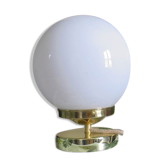Lampe globe opaline blanc
