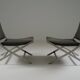 Pair of Flexform leather low chairs, Peter model, by Antonio Citterio