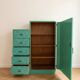 Armoire vintage années 50 en bois vert