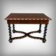 Table, bureau en marqueterie de bois précieux, époque Napoléon III, milieu XIXe