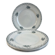 Set of 4 antique flat plates — Céranord pottery, model “