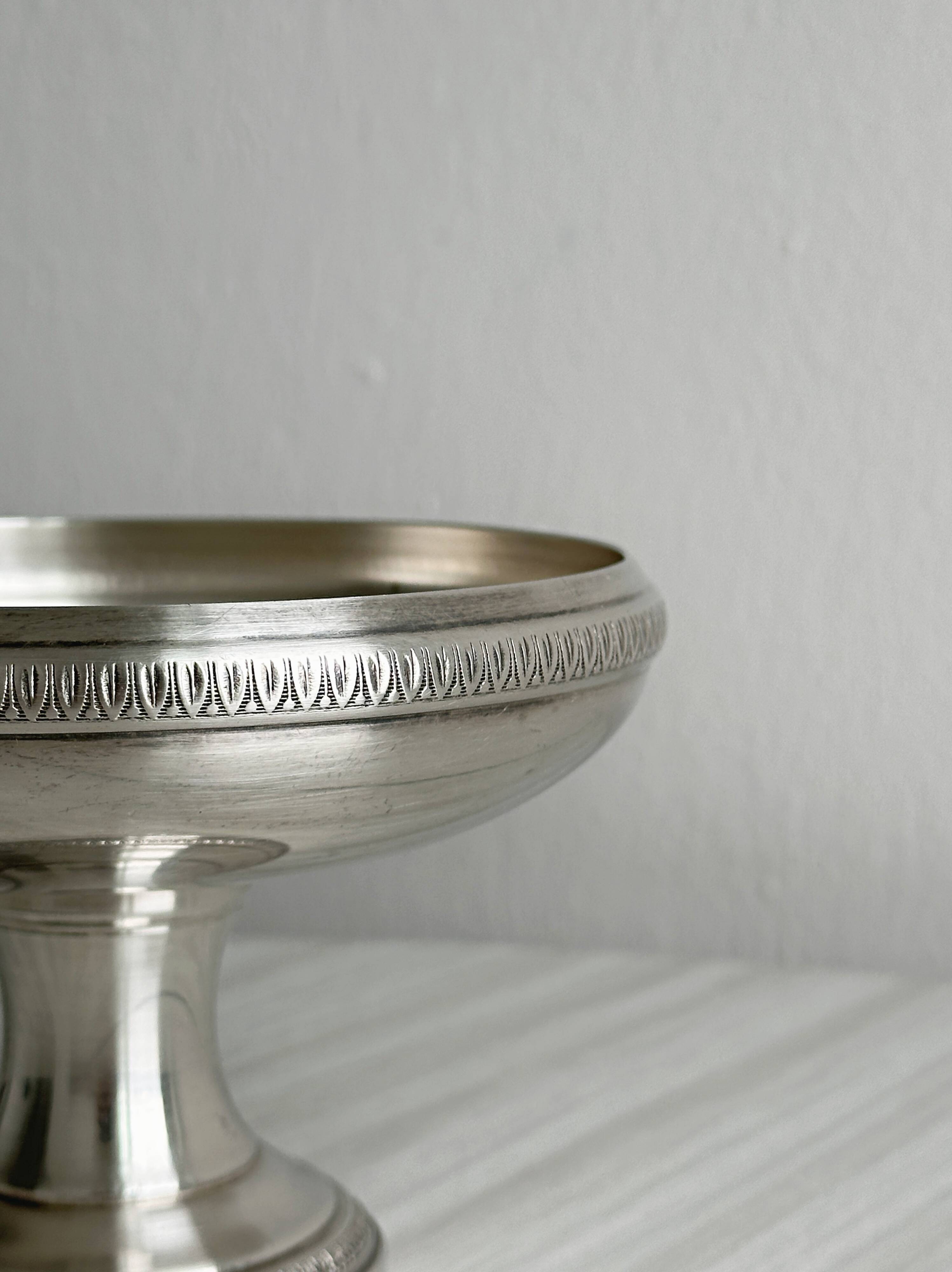 Vintage silver-plated footed cup