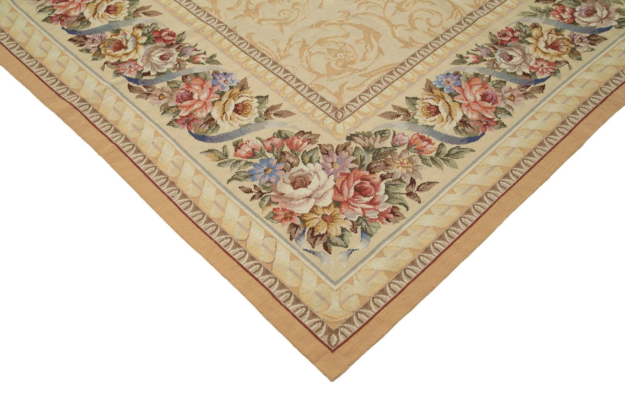 Handmade Vintage Flatweave Needlepoint Kilim 315 cm x 444 cm