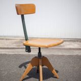 Wood and metal office chair