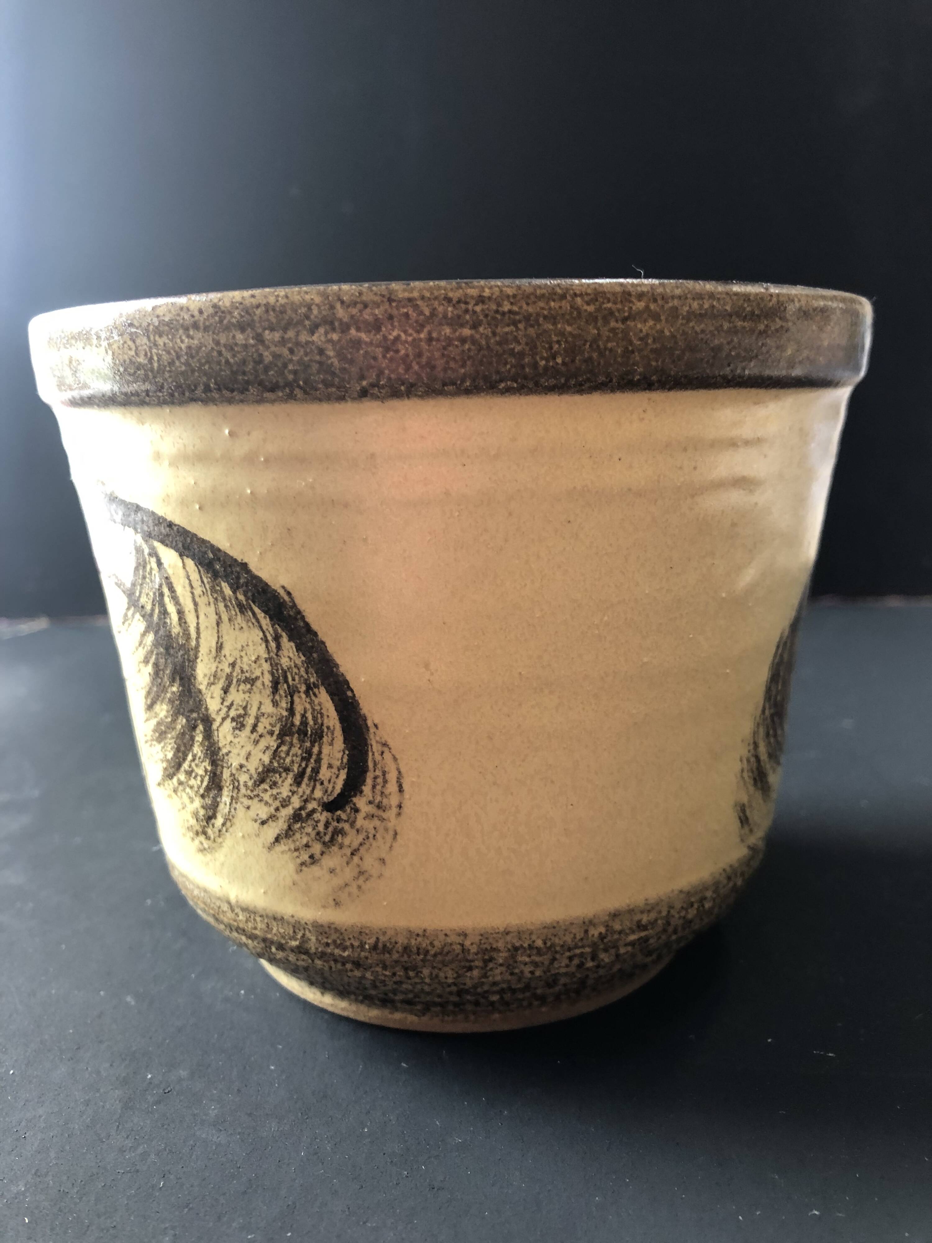 Palm tree vase by Bay Keramik, West Germany