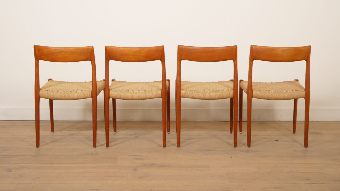 4 x vintage dining chairs | Niels Otto Møller | Model 77