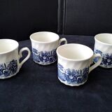 4 porcelain mug or tea cups Johnson Bros Coachings scenes