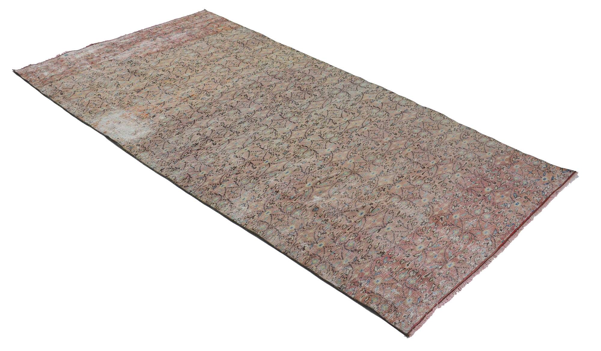 Turkish Anatolian Handmade Vintage Rug 285 cm x 144 cm