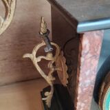 Old fireplace set period Napoleon III clock clock chandeliers