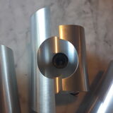 Brushed aluminum wall lamps in the 70