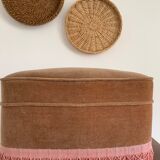 Velvet vintage ottoman