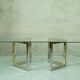Italian modern brass and chrome coffee table, 1970