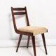 Chaise Mid Century Gazelle II en Velours Beige et Bois de Hêtre, Europe, 1960s