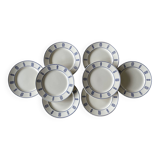 8 old earthenware plates from LUNEVILLE K & G