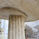 Travertine dining table 1970 Italy Tobia Scarpa