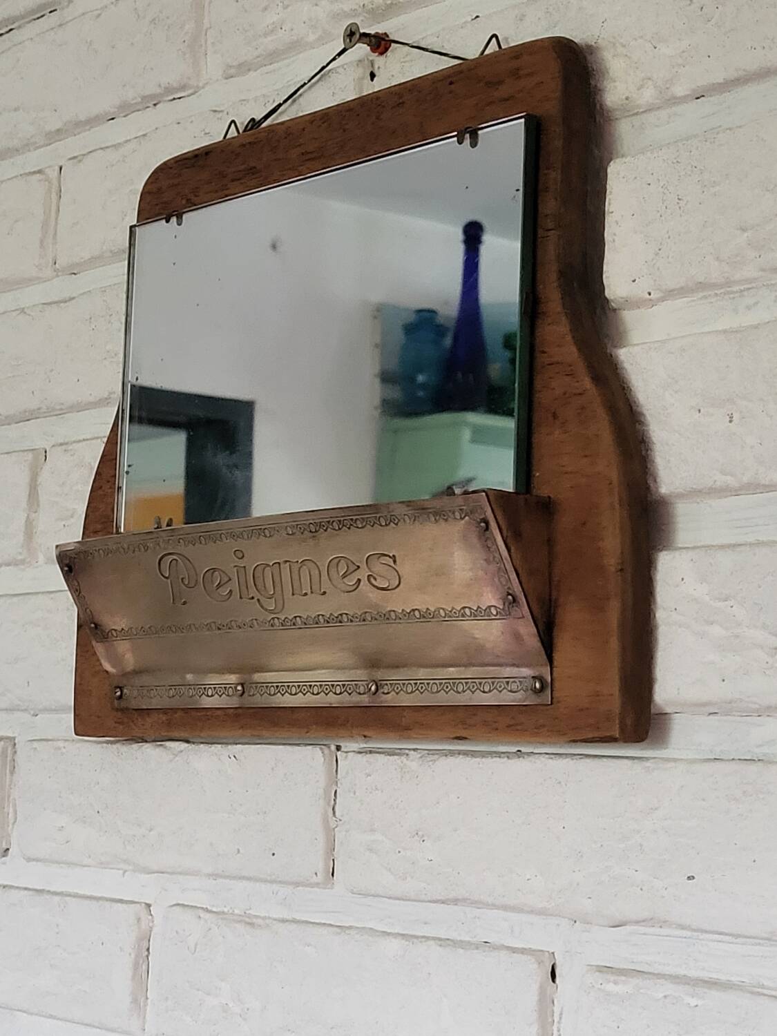 Vintage comb mirror