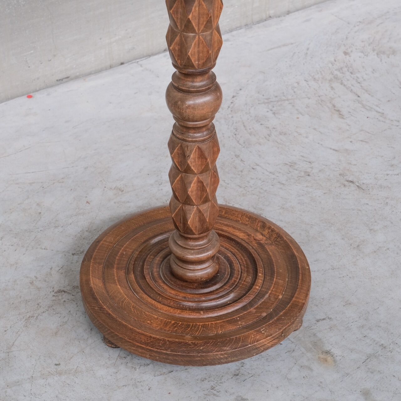 Art Deco Geometric Oak French Mid-Century Floor Lamp