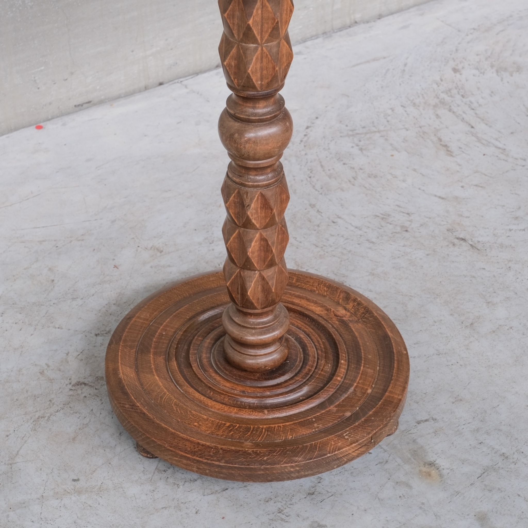 Art Deco Geometric Oak French Mid-Century Floor Lamp
