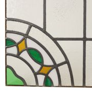 Colorful Art Deco Floral Stained Glass Window 51x42cm