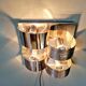 Chromed metal wall light, Goffredo Reggiani 1960s-70s