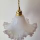 Suspension en opaline blanche et rose