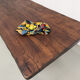Brutalist farmhouse table in solid oak, 270 cm, 1920s.