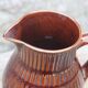 Superb vintage Digoin Sarreguemines pitcher in brown enamelled ceramic