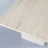 Travertine side table