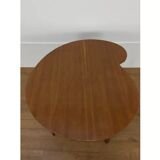 Table d'appoint haricot bois pied compas, années 50