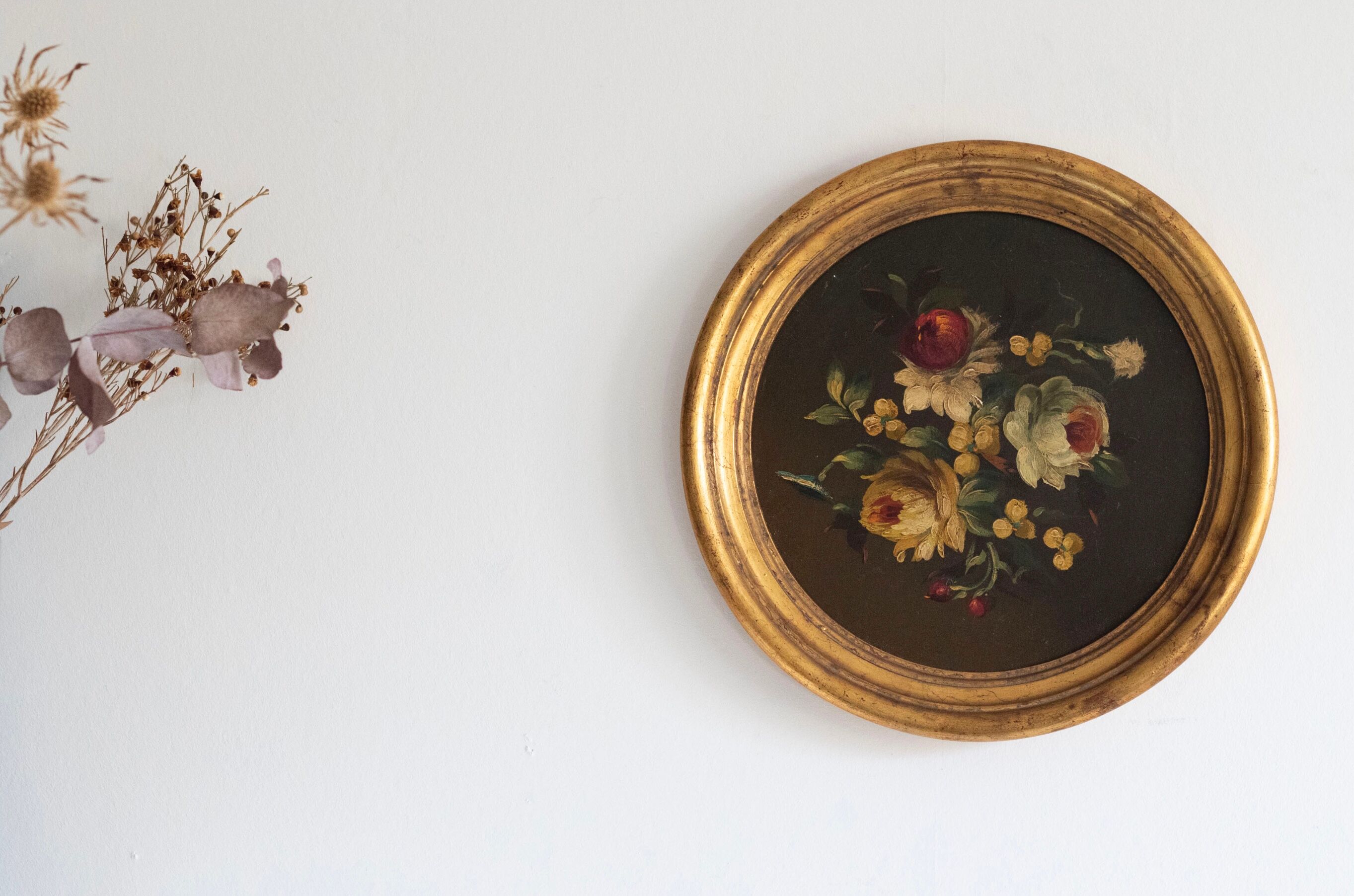 Lot de 3 tableaux bouquet de fleurs