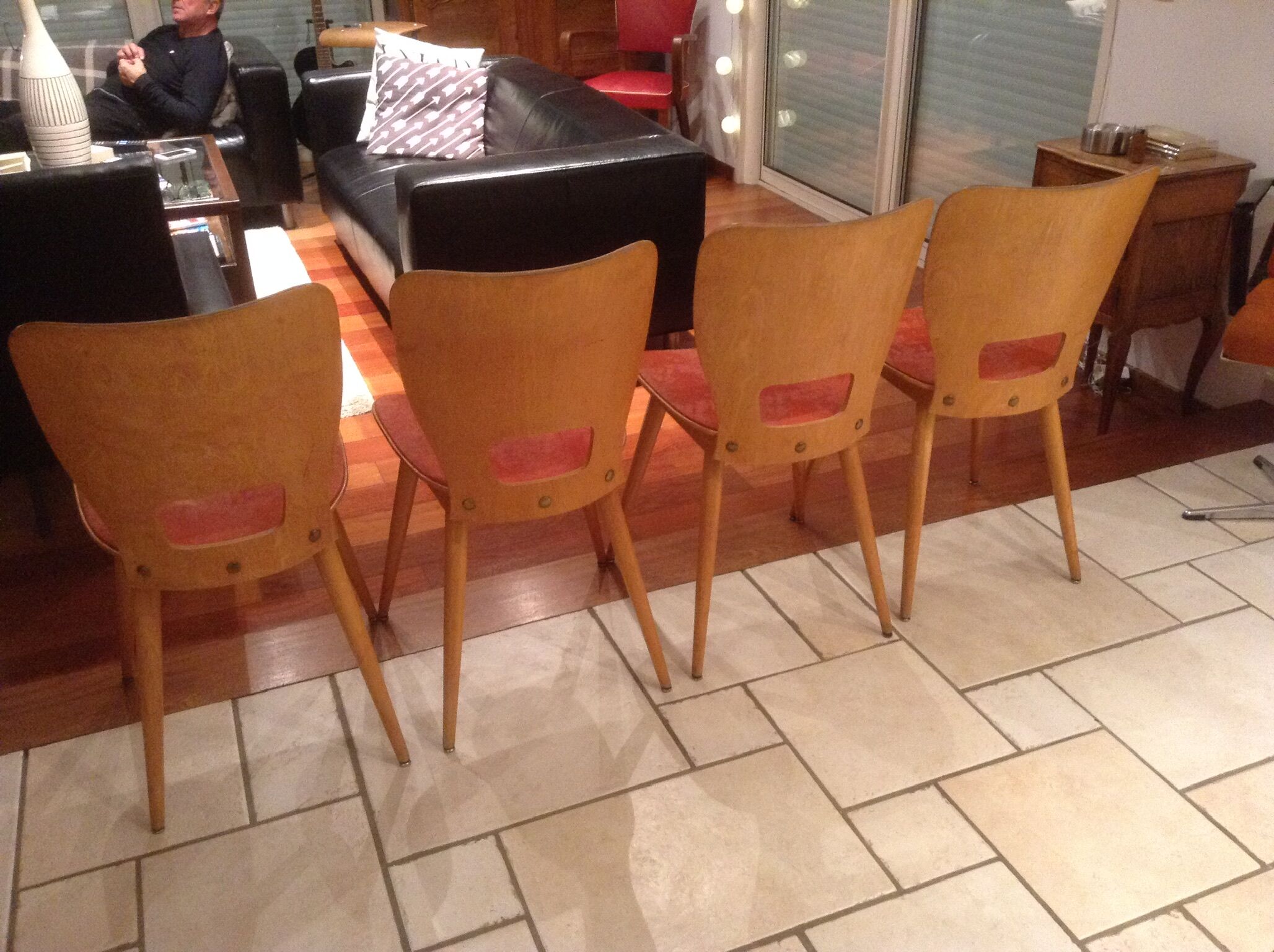 Suite de 4 chaises Baumann bistrot vintage