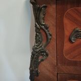 Commode style louis XV sauteuse marqueterie