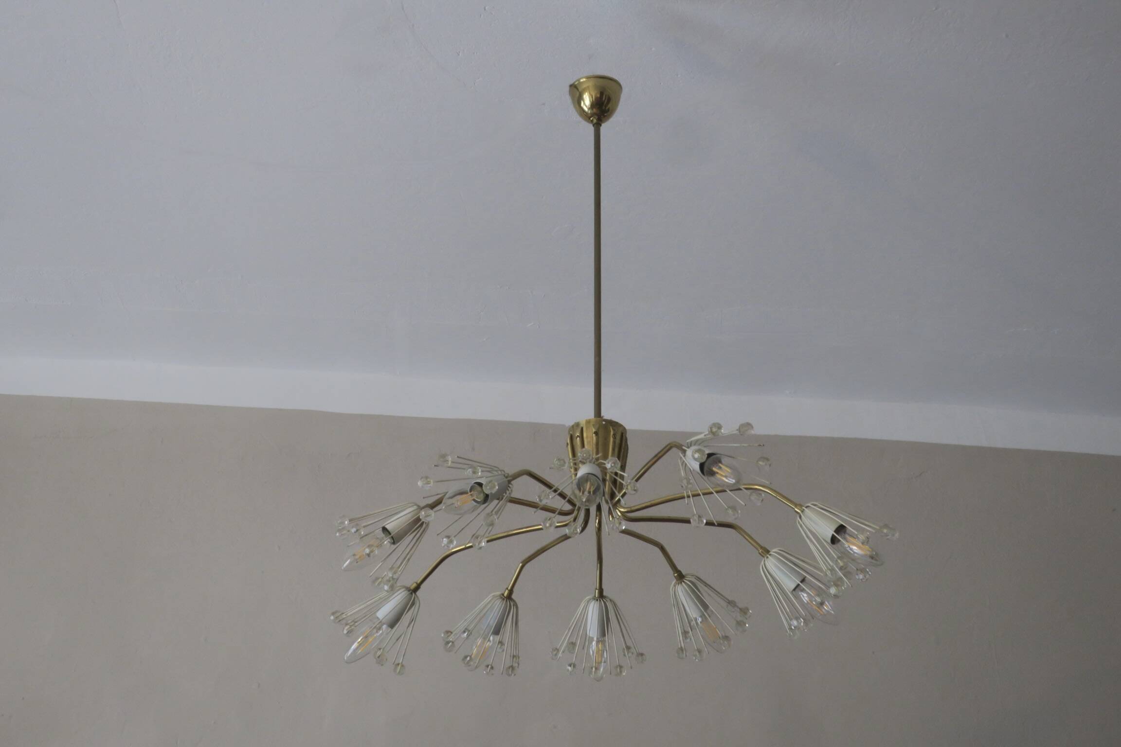 Emil Stejnar for Rupert Nikoll elliptical chandelier, Austria 1950s