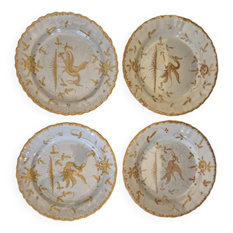 4 Assiettes A Dessert Martres Tolosane Fait Main