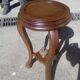Solid walnut pedestal table with bronze plume, Napoleon III period