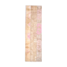 3x9 vintage patchwork runner rug, pink beige brwon, 2.6x8.10 ft, 17363