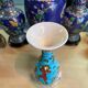 Rare vintage vase Altin Gini in Turkish Kütahya glazed earthenware, handmade and signed.