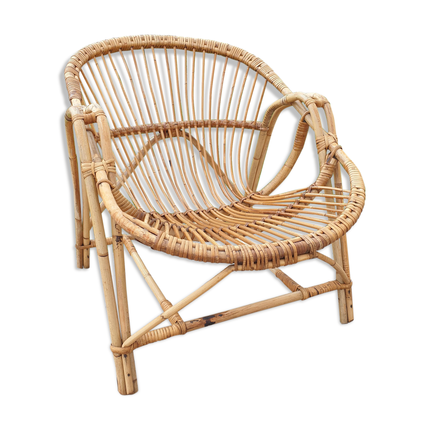 1960 rattan armchair