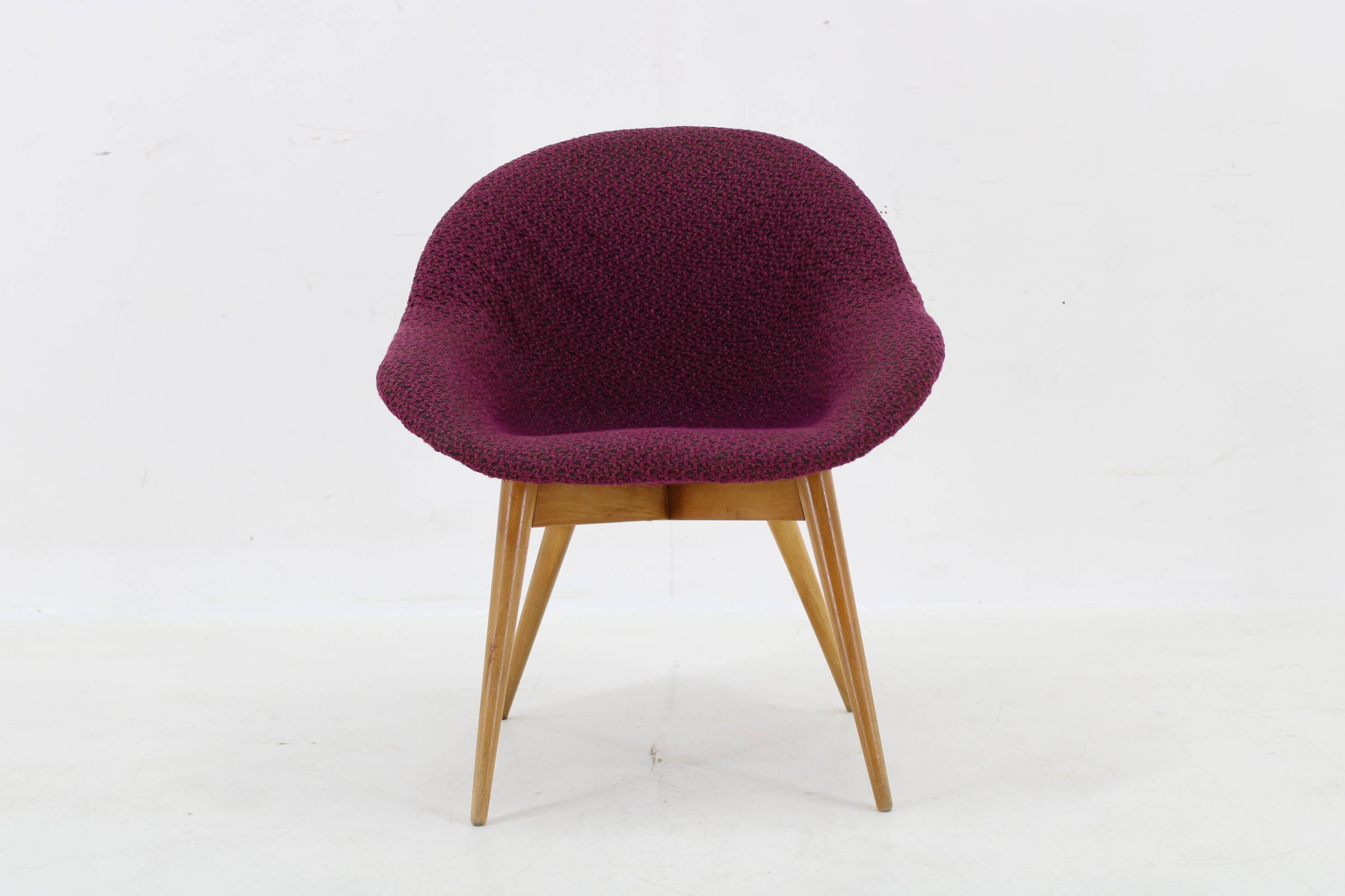 1970s Shell Beech Chair, Czechoslovakia