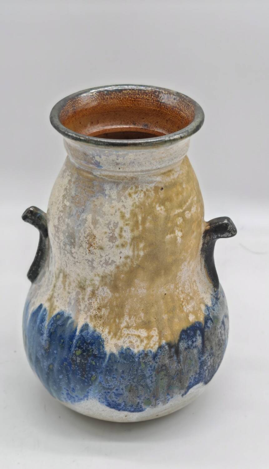 Large enamelled stoneware vase from Bouffioulx by Maurice Pitot, 1930s